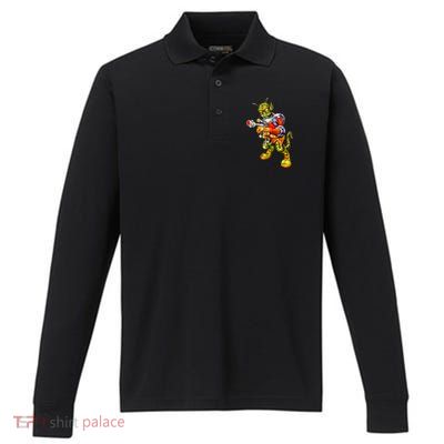 Alien Reptilian Performance Long Sleeve Polo