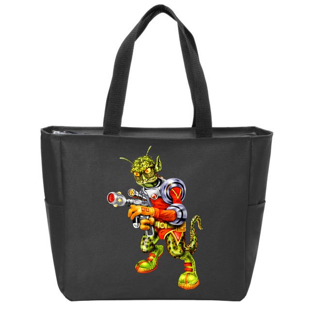 Alien Reptilian Zip Tote Bag