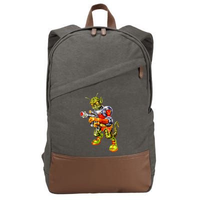 Alien Reptilian Cotton Canvas Backpack
