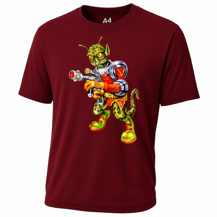 Alien Reptilian Cooling Performance Crew T-Shirt