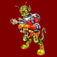 Alien Reptilian Cooling Performance Crew T-Shirt