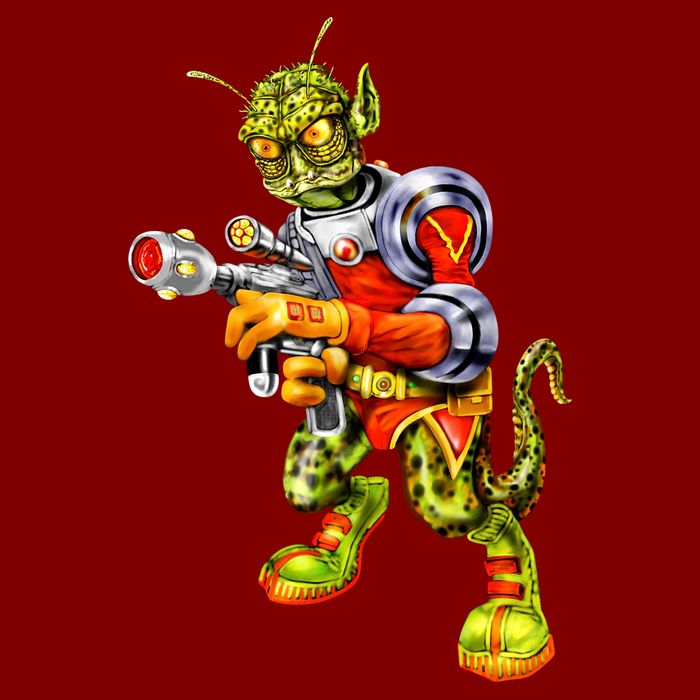 Alien Reptilian Cooling Performance Crew T-Shirt
