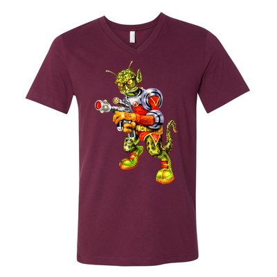 Alien Reptilian V-Neck T-Shirt