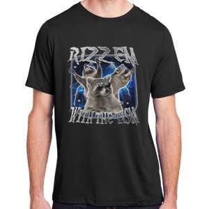 Autistic Racoon Autism Meme Funny Rizz Em With The Tism Adult ChromaSoft Performance T-Shirt