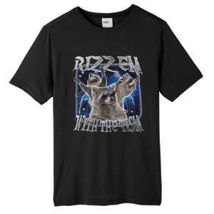 Autistic Racoon Autism Meme Funny Rizz Em With The Tism Tall Fusion ChromaSoft Performance T-Shirt