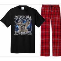 Autistic Racoon Autism Meme Funny Rizz Em With The Tism Pajama Set