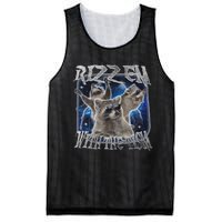 Autistic Racoon Autism Meme Funny Rizz Em With The Tism Mesh Reversible Basketball Jersey Tank