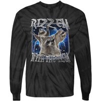 Autistic Racoon Autism Meme Funny Rizz Em With The Tism Tie-Dye Long Sleeve Shirt