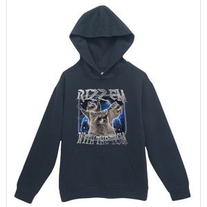 Autistic Racoon Autism Meme Funny Rizz Em With The Tism Urban Pullover Hoodie