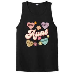 Aunt Retro Aunt Life Groovy Mothers Day Heart Affirmation Gift PosiCharge Competitor Tank