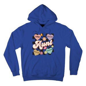 Aunt Retro Aunt Life Groovy Mothers Day Heart Affirmation Gift Hoodie