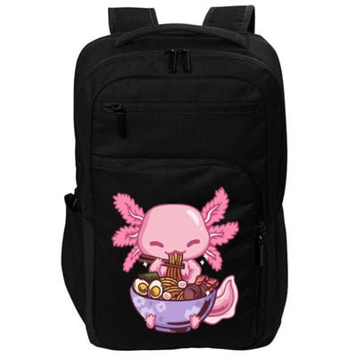 Axolotl Ramen Anime Kawaii Eating Impact Tech Backpack