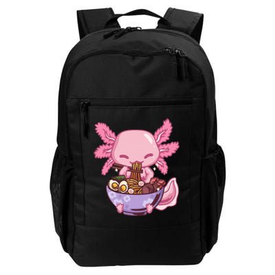 Axolotl Ramen Anime Kawaii Eating Daily Commute Backpack