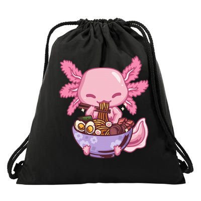 Axolotl Ramen Anime Kawaii Eating Drawstring Bag