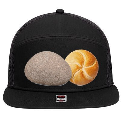 A Rock And A Roll ItS A Rock And A Roll Pictogram 7 Panel Mesh Trucker Snapback Hat