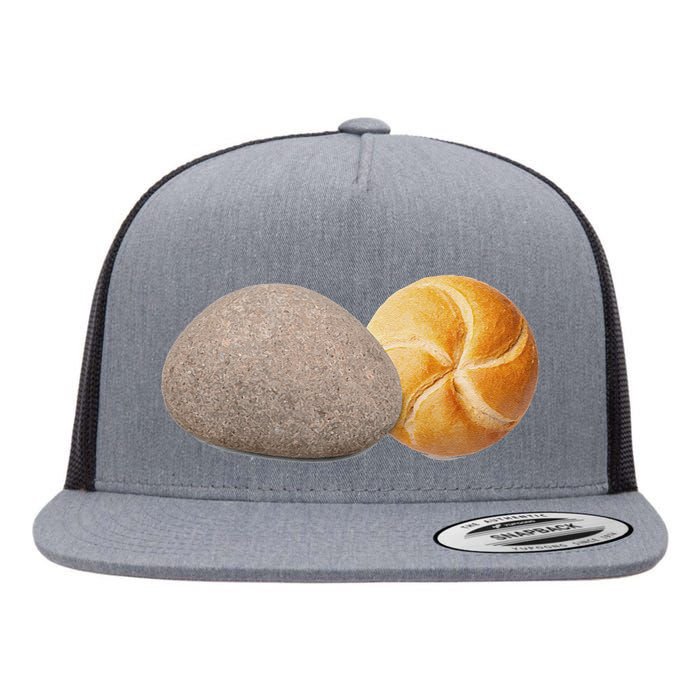 A Rock And A Roll ItS A Rock And A Roll Pictogram Flat Bill Trucker Hat