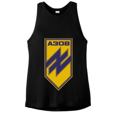 Azov Regiment A30B Azov Battalion Ukraine Ladies PosiCharge Tri-Blend Wicking Tank