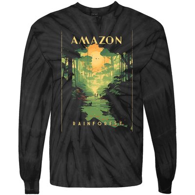 Amazon Rainforest Tie-Dye Long Sleeve Shirt