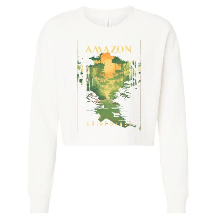 Amazon Rainforest Cropped Pullover Crew
