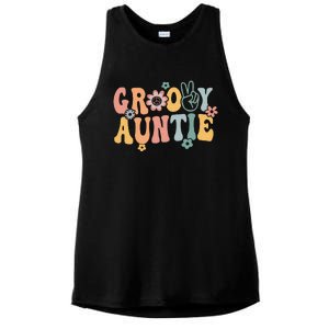 Auntie Retro Aunt Matching Family Ladies PosiCharge Tri-Blend Wicking Tank