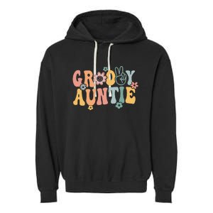 Auntie Retro Aunt Matching Family Garment-Dyed Fleece Hoodie