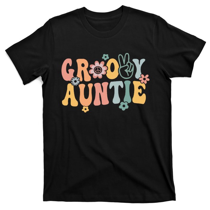 Auntie Retro Aunt Matching Family T-Shirt