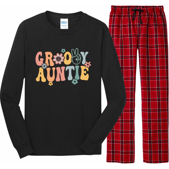 Auntie Retro Aunt Matching Family Long Sleeve Pajama Set