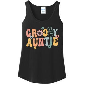 Auntie Retro Aunt Matching Family Ladies Essential Tank