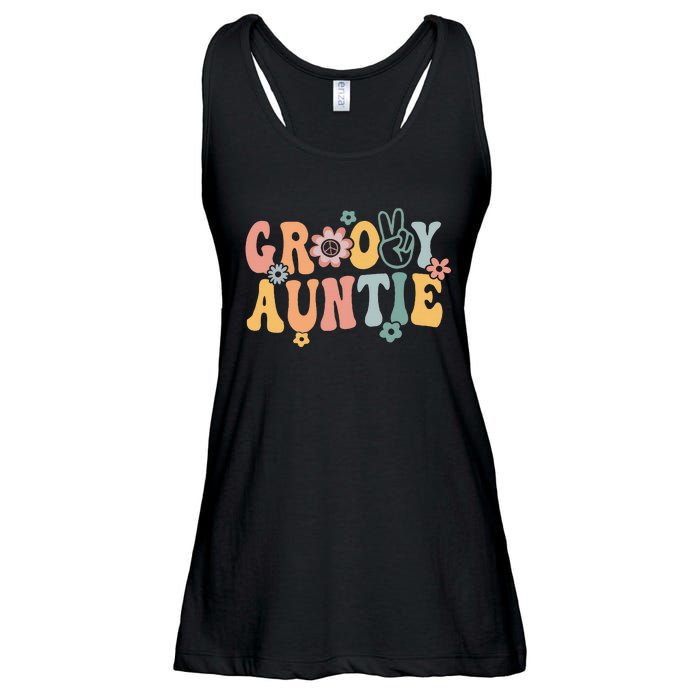 Auntie Retro Aunt Matching Family Ladies Essential Flowy Tank