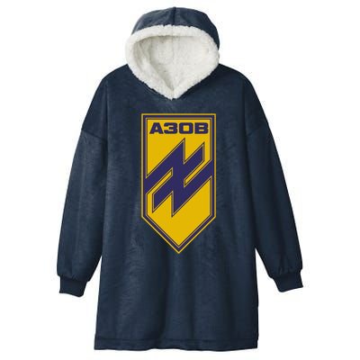 Azov Regiment A30B Azov Battalion Ukraine Hooded Wearable Blanket