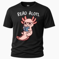 Axolotl Reading A Book, Read Alotl Books Funny Axolotl Book Cooling Performance Crew T-Shirt