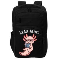 Axolotl Reading A Book, Read Alotl Books Funny Axolotl Book Impact Tech Backpack