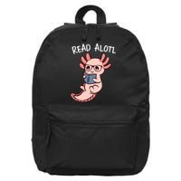 Axolotl Reading A Book, Read Alotl Books Funny Axolotl Book 16 in Basic Backpack