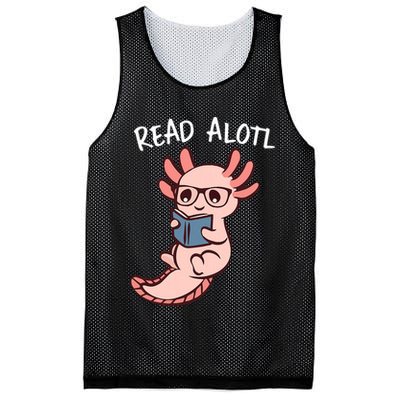 Axolotl Reading A Book, Read Alotl Books Funny Axolotl Book Mesh Reversible Basketball Jersey Tank