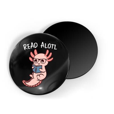 Axolotl Reading A Book, Read Alotl Books Funny Axolotl Book Magnet
