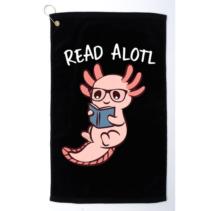 Axolotl Reading A Book, Read Alotl Books Funny Axolotl Book Golf Towel