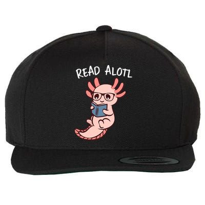 Axolotl Reading A Book, Read Alotl Books Funny Axolotl Book Wool Snapback Cap