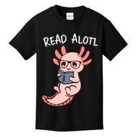 Axolotl Reading A Book, Read Alotl Books Funny Axolotl Book Kids T-Shirt