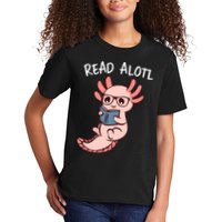 Axolotl Reading A Book, Read Alotl Books Funny Axolotl Book Kids T-Shirt