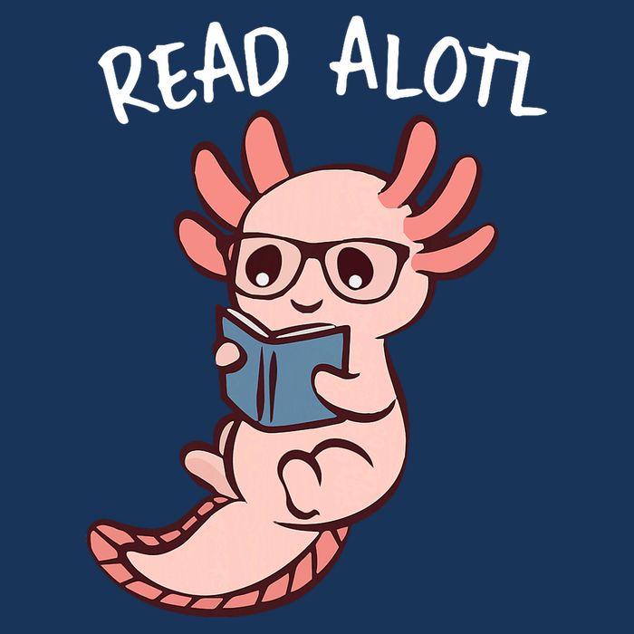 Axolotl Reading A Book, Read Alotl Books Funny Axolotl Book Infant Baby Jersey Bodysuit