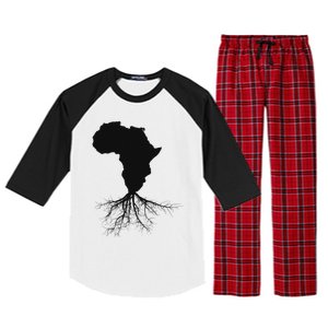 Africa Roots African Expat Pan African Continent Map Raglan Sleeve Pajama Set