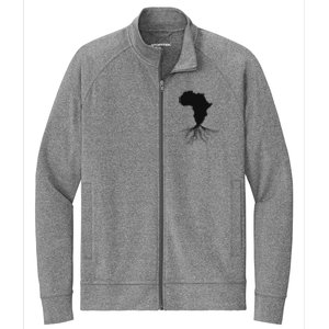 Africa Roots African Expat Pan African Continent Map Stretch Full-Zip Cadet Jacket