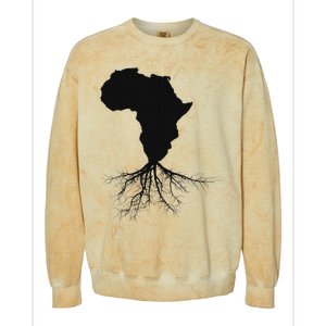 Africa Roots African Expat Pan African Continent Map Colorblast Crewneck Sweatshirt