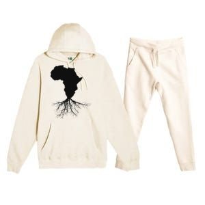 Africa Roots African Expat Pan African Continent Map Premium Hooded Sweatsuit Set