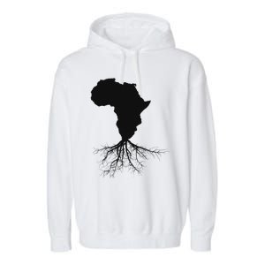 Africa Roots African Expat Pan African Continent Map Garment-Dyed Fleece Hoodie