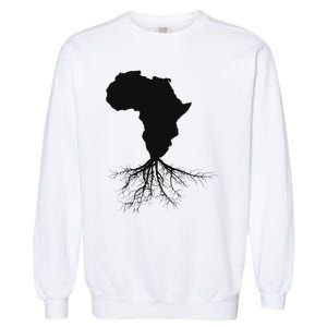 Africa Roots African Expat Pan African Continent Map Garment-Dyed Sweatshirt