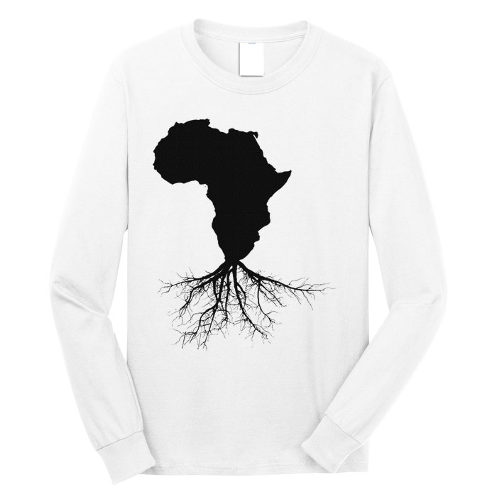 Africa Roots African Expat Pan African Continent Map Long Sleeve Shirt