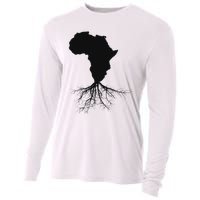 Africa Roots African Expat Pan African Continent Map Cooling Performance Long Sleeve Crew