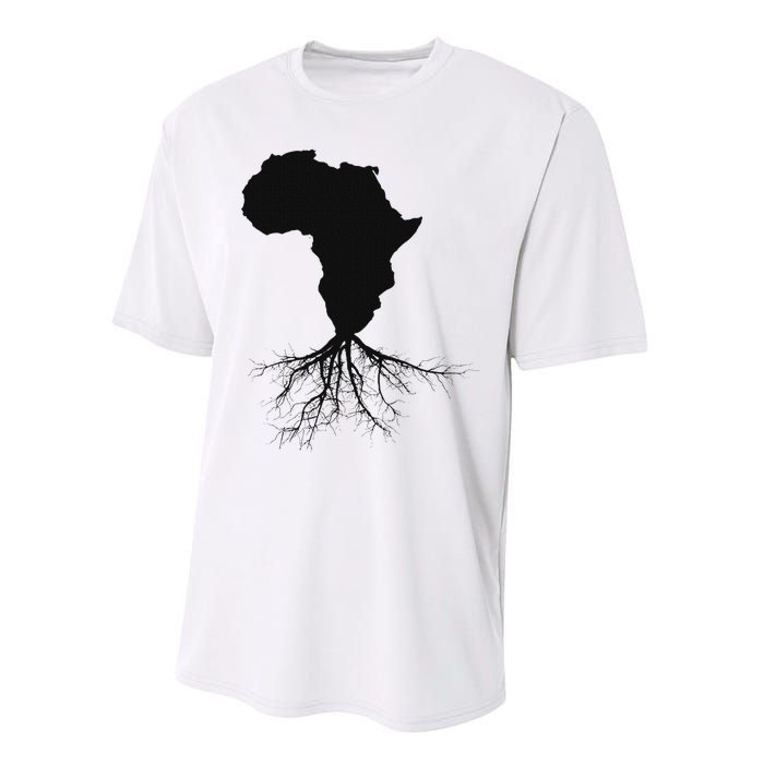 Africa Roots African Expat Pan African Continent Map Performance Sprint T-Shirt