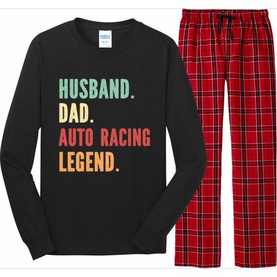 Auto Racing Athlete Dad Husband Father Gift Long Sleeve Pajama Set